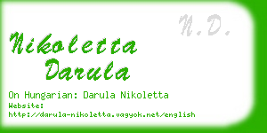 nikoletta darula business card